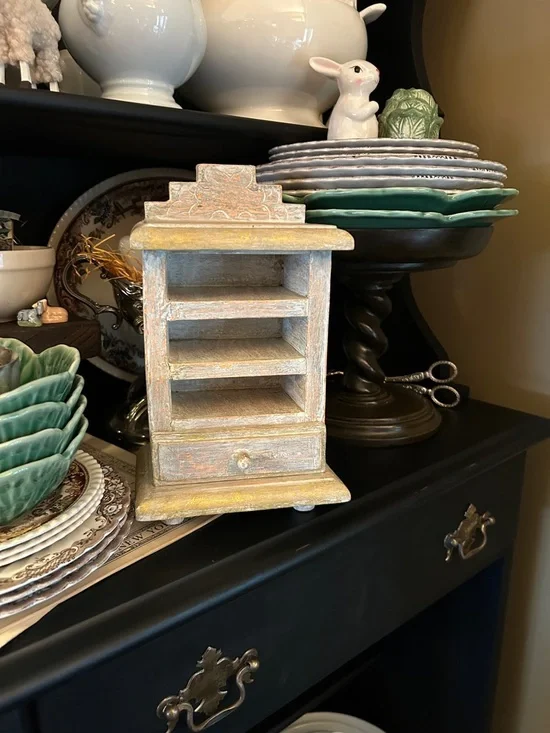 Chippy Wooden Butter Pat Display Cabinet - Picture 10 of 10